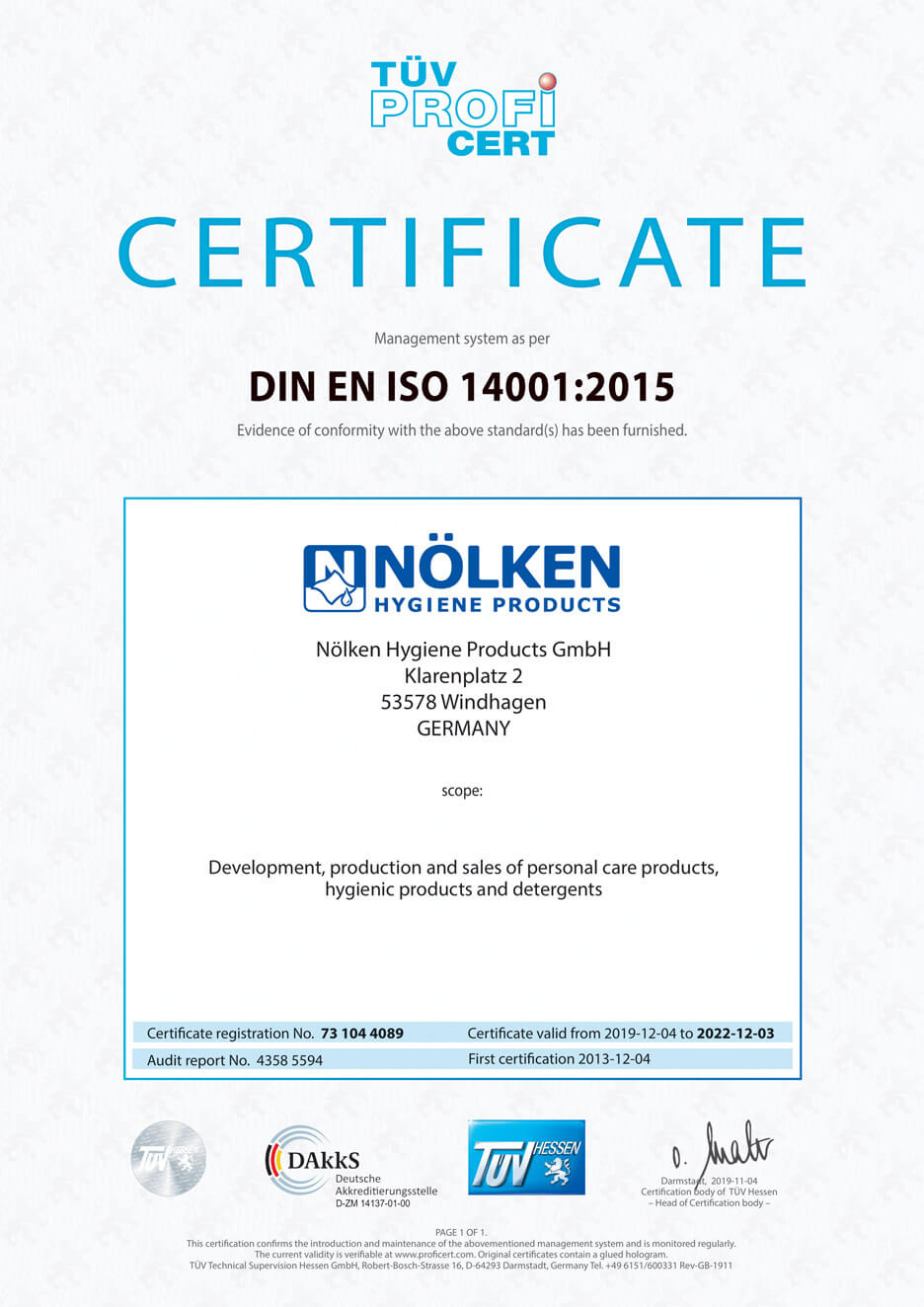 DIN EN ISO 14001:2015